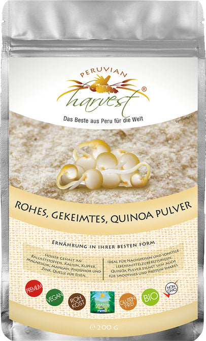 UHTCO Peruvian Harvest Raw Sprouted Quinoa Powder, 250g | The best from Peru for the world | ORGANIC UHTCO Peruvian Harvest Raw Sprouted Quinoa Powder, 250g | The best from Peru for the world | ORGANIC
