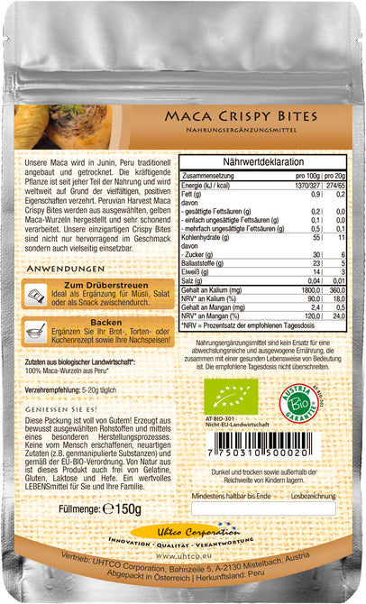 PH Maca Crispy Bites x 150g, organic  PH Maca Crispy Bites x 150g, organic
